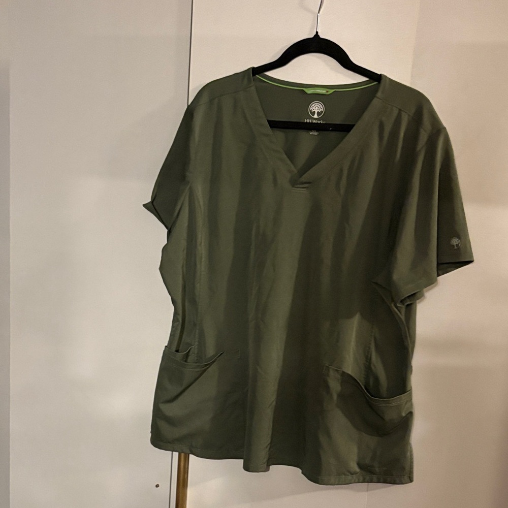Olive Green 2X scrub top